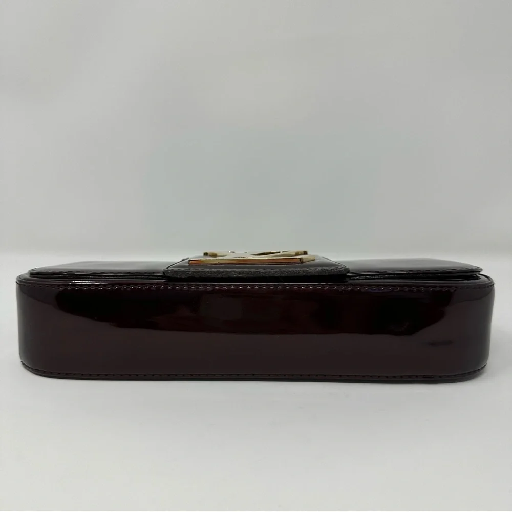 Louis Vuitton Dark Burgundy Clutch with Gold Logo - Picture 5 of 16